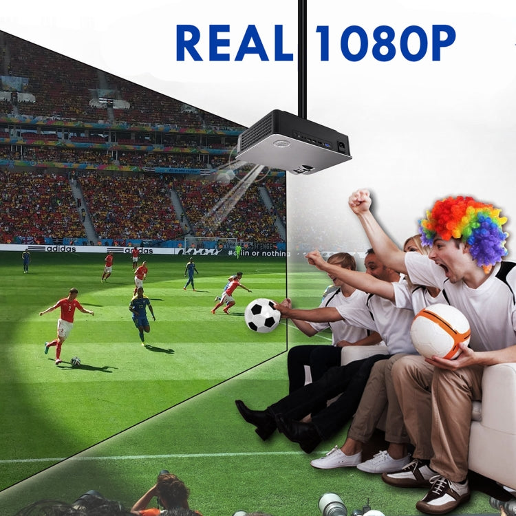 Wejoy L5 Home Theater Adjustable Optical Keystone Full HD 1080P LED LCD Video Projector with Remote Control(Black)