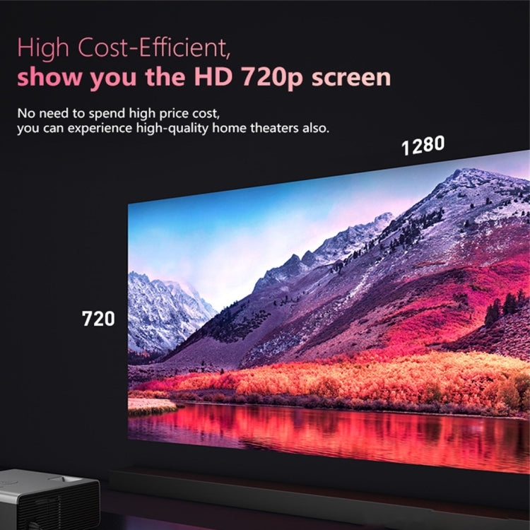 RD825 1280x720 2200LM Mini LED Projector Home Theater, Support HDMI & AV & VGA & USB, Smart Version (Silver)
