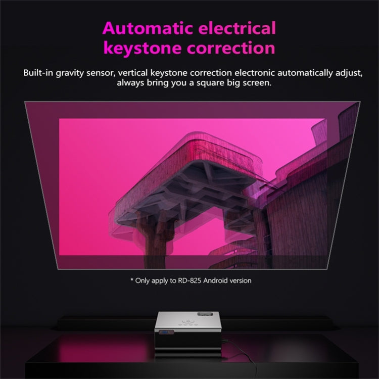 RD825 1280x720 2200LM Mini LED Projector Home Theater, Support HDMI & AV & VGA & USB, Smart Version (Silver)