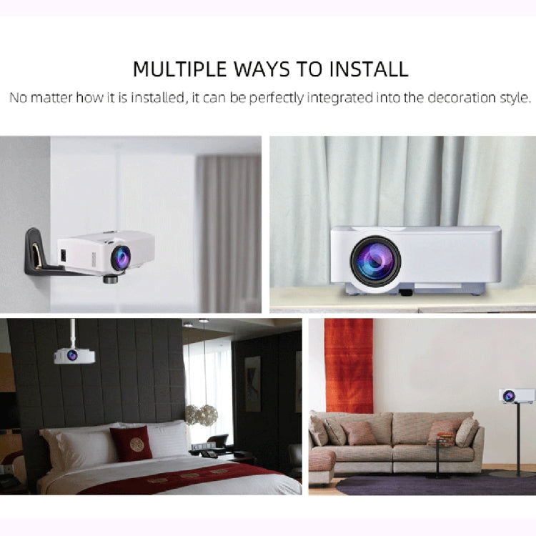 A8 800x480 1200LM Mini LED Projector Home Theater, Support HDMI & AV & VGA & USB, Mobile Phone Version (White)