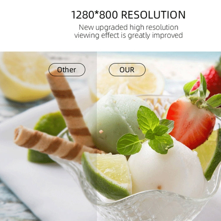 A8 800x480 1200LM Mini LED Projector Home Theater, Support HDMI & AV & VGA & USB, Mobile Phone Version (White)