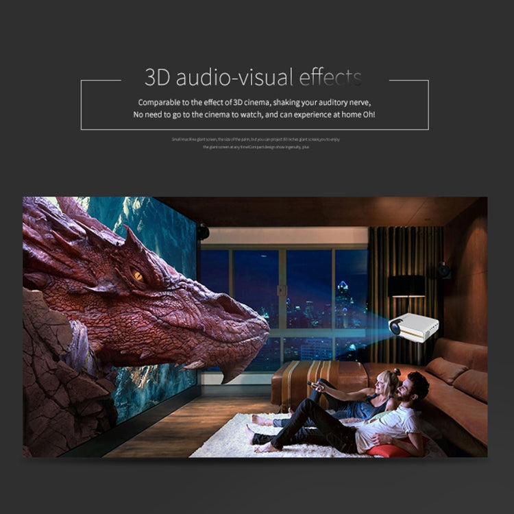 YG400 800x480 1200LM Mini LED Projector Home Theater, Support HDMI & AV & SD & USB & VGA, Mobile Phone Version