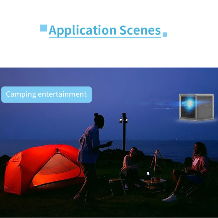 P1S 5V 2A Output DLP Optical Engine USB Charging LED Micro WiFi Projector Pocket Beamer Home Theater with Indicator light, Support TF Card & WiFi & Android / Apple Phone
