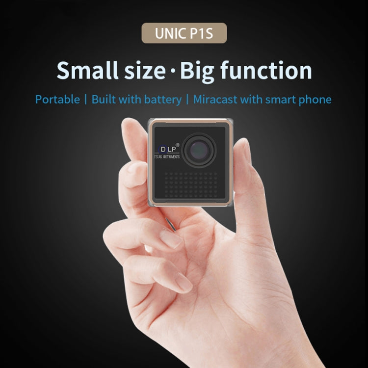 P1S 5V 2A Output DLP Optical Engine USB Charging LED Micro WiFi Projector Pocket Beamer Home Theater with Indicator light, Support TF Card & WiFi & Android / Apple Phone