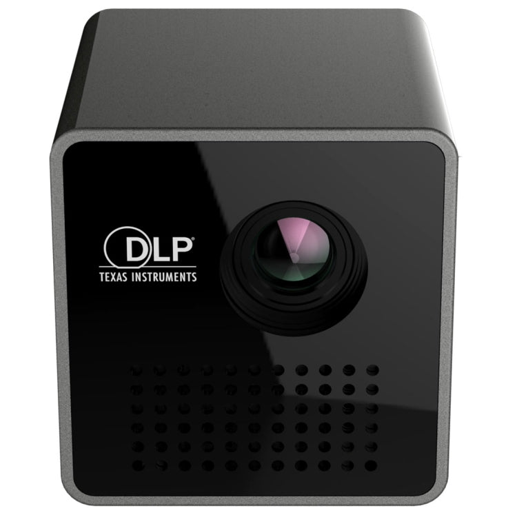 P1 5V 2A Output DLP Image System USB Charging LED Micro Projector Pocket Beamer Home Theater with Indicator light, Support TF Card(Black)
