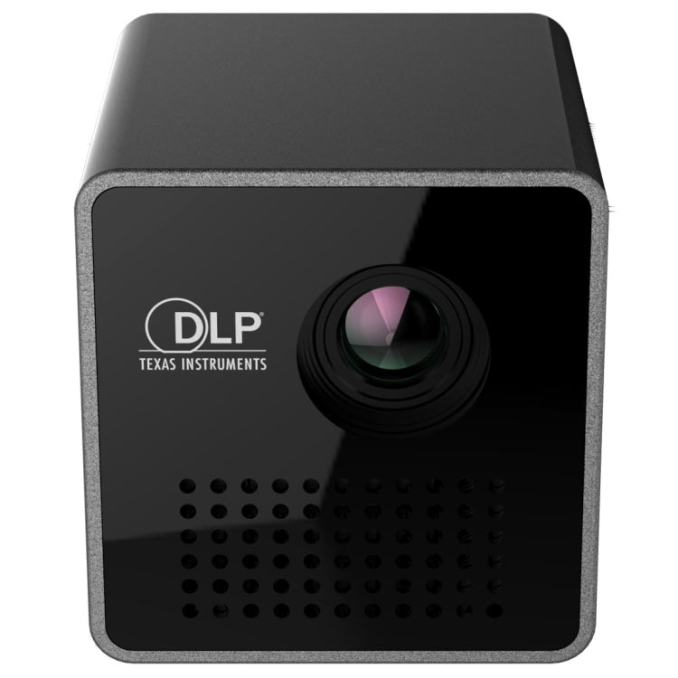 P1 5V 2A Output DLP Image System USB Charging LED Micro Projector Pocket Beamer Home Theater with Indicator light, Support TF Card(Black)