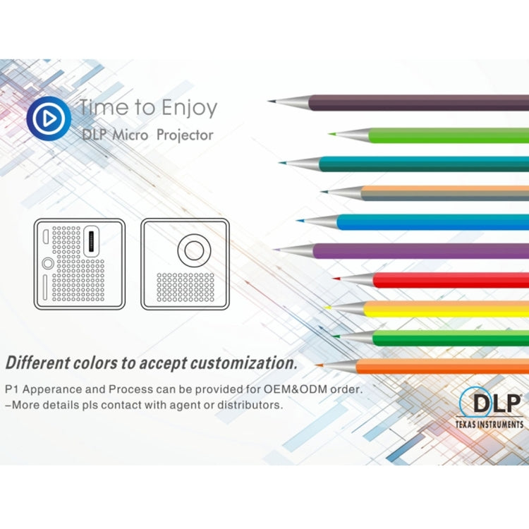 P1 5V 2A Output DLP Image System USB Charging LED Micro Projector Pocket Beamer Home Theater with Indicator light, Support TF Card(Black)