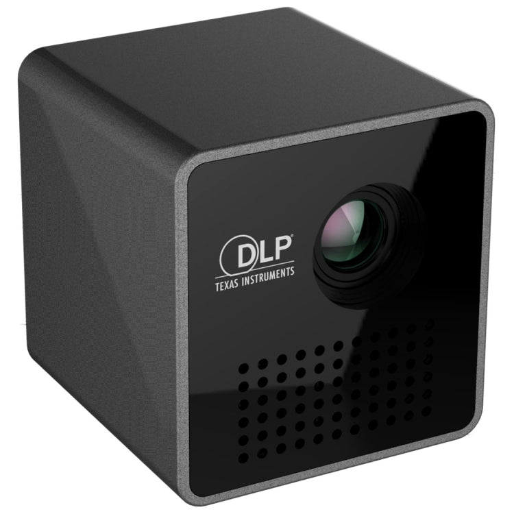 P1 5V 2A Output DLP Image System USB Charging LED Micro Projector Pocket Beamer Home Theater with Indicator light, Support TF Card(Black)