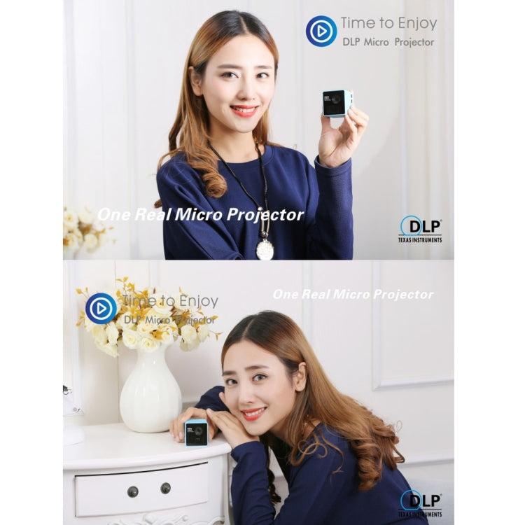 P1 5V 2A Output DLP Image System USB Charging LED Micro Projector Pocket Beamer Home Theater with Indicator light, Support TF Card(Black)