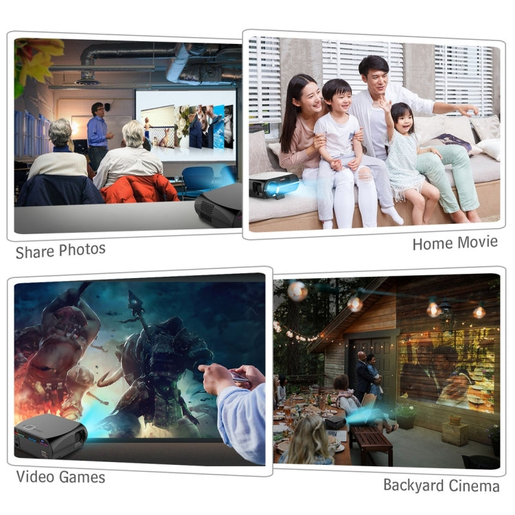 Vivibright GP100 1280x800 Home Theater LED Projector with Indicator light, Support HDMI & AV & USB Devices(Black)