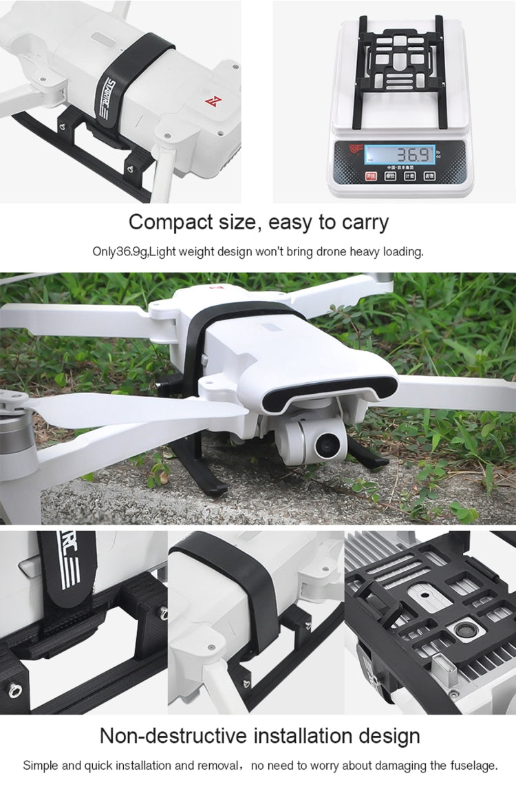 Shockproof Quick Release Anti-collision Landing Gear Height Extender Holder for Xiaomi FIMI X8 SE(Black)