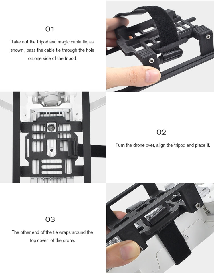 Shockproof Quick Release Anti-collision Landing Gear Height Extender Holder for Xiaomi FIMI X8 SE(Black)
