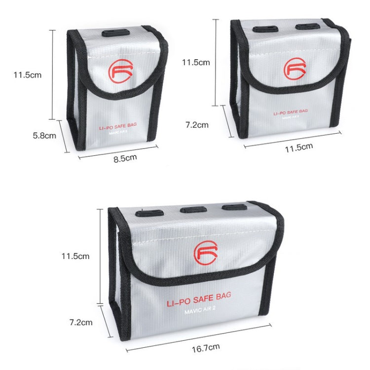 RCSTQ for DJI FPV Combo Battery Li-Po Safe Explosion-proof Storage Bag(Silver)