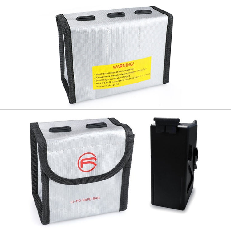 RCSTQ for DJI FPV Combo Battery Li-Po Safe Explosion-proof Storage Bag(Silver)