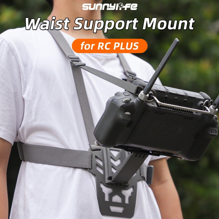For DJI RC Plus Sunnylife Remote Control Waist Support Bracket Chest Strap  - Grey
