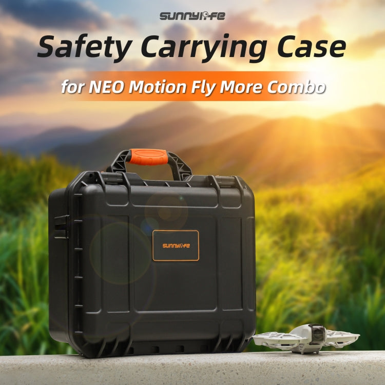 For DJI Neo Sunnylife Safety Carrying Case Large Capacity Waterproof Shock-proof Hard Travel Case  - Black
