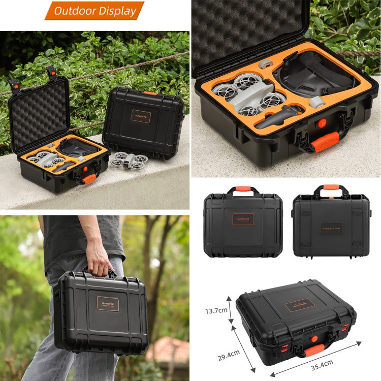 For DJI Neo Sunnylife Safety Carrying Case Large Capacity Waterproof Shock-proof Hard Travel Case  - Black