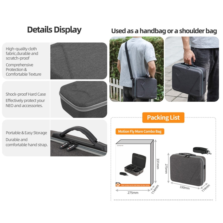 For DJI Neo Sunnylife Handheld Storage Bag  - Black