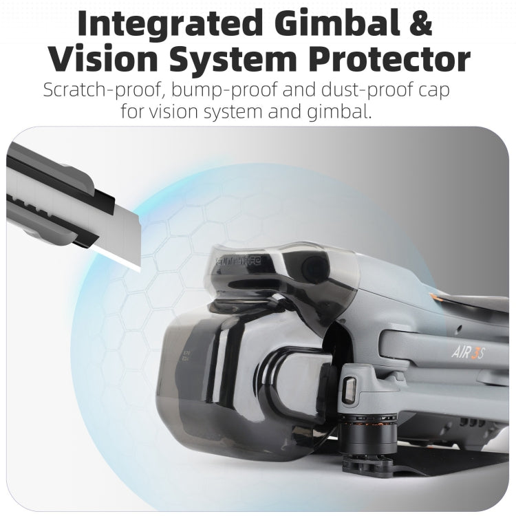 For DJI Air 3S Sunnylife Integrated Gimbal Cover Transparent Lens Cap Vision System Protector  - Grey