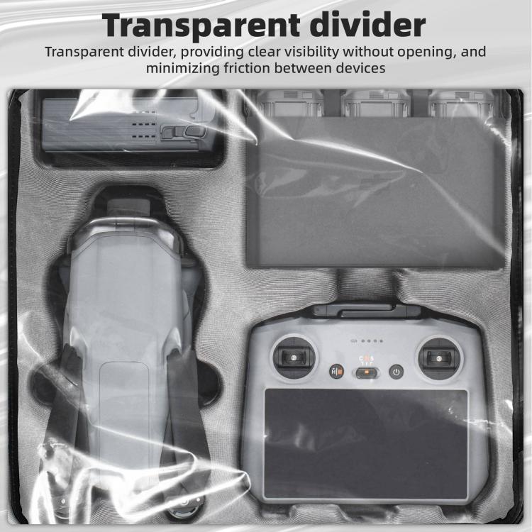 For DJI Air 3 / Air 3S / Avata 2 STARTRC Dual-Drone Shoulder Storage Bag PU Handbag  - Grey