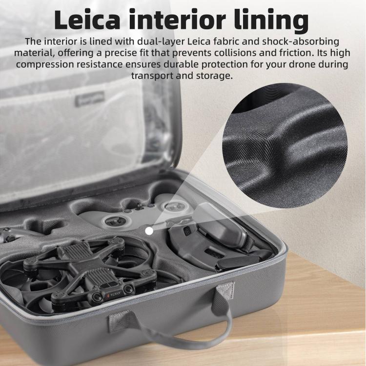 For DJI Air 3 / Air 3S / Avata 2 STARTRC Dual-Drone Shoulder Storage Bag PU Handbag  - Grey