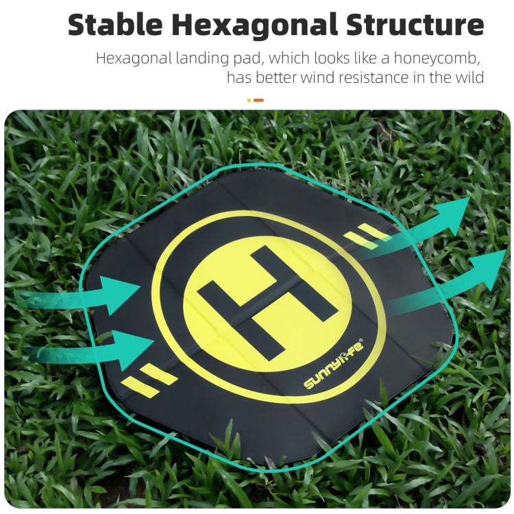 Sunnylife Drone Landing Pad 35cm Fast-Fold Double-Sided Leather Waterproof Helipad for DJI Neo / Avata 1 / 2 / Mini Series  - Yellow+Orange