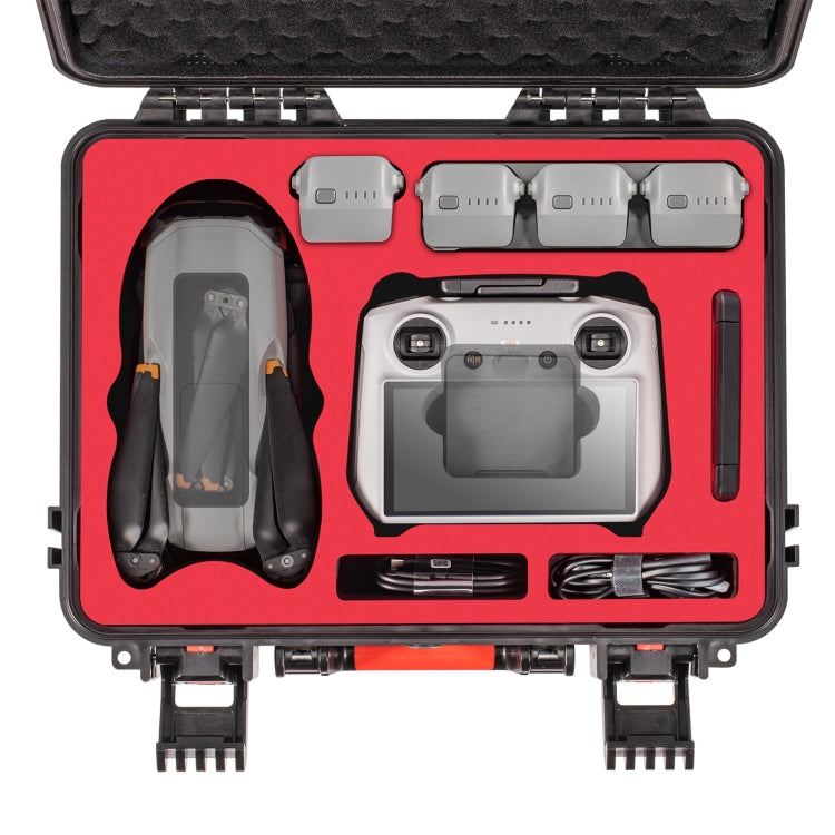 For DJI Air 3S STARTRC Waterproof ABS Suitcase Storage Box  - Black