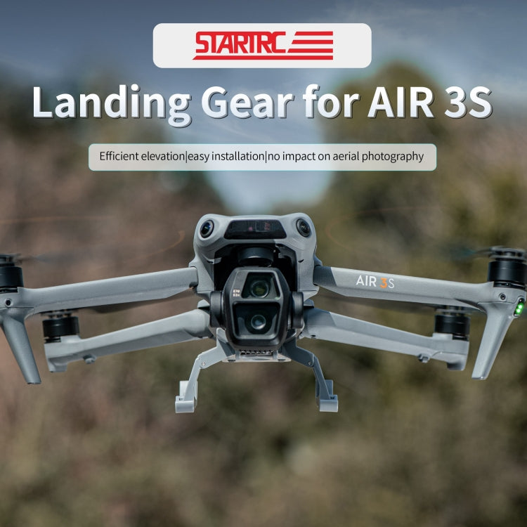 For DJI Air 3S / 3 STARTRC Folding Anti-fall Anti-dirt Heightened Landing Gear Training Rack  - Grey
