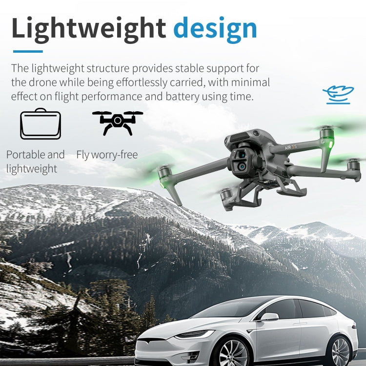For DJI Air 3S / 3 STARTRC Folding Anti-fall Anti-dirt Heightened Landing Gear Training Rack  - Grey