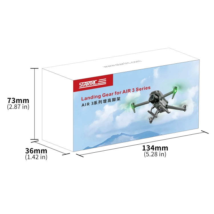 For DJI Air 3S / 3 STARTRC Folding Anti-fall Anti-dirt Heightened Landing Gear Training Rack  - Grey