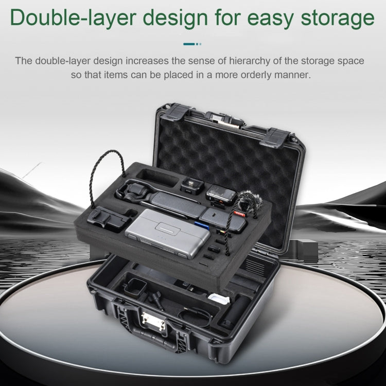 For DJI Osmo Pocket 3 STARTRC TSA Combination Lock Waterproof EVA ABS Dual-layer Suitcase Storage Box  - Black