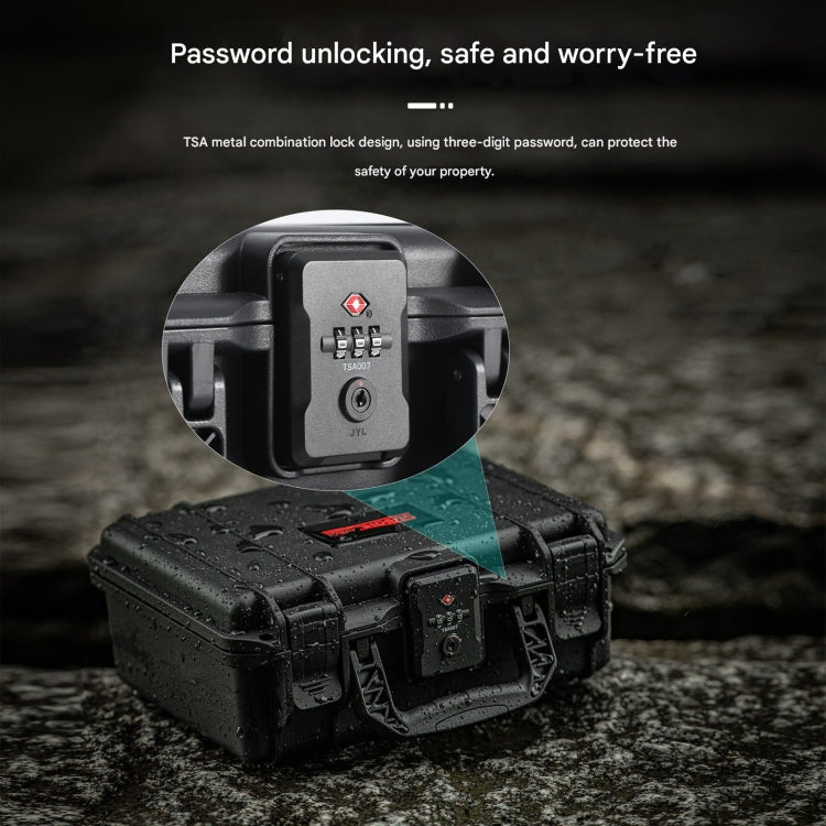 For DJI Osmo Pocket 3 STARTRC TSA Combination Lock Waterproof EVA ABS Dual-layer Suitcase Storage Box  - Black