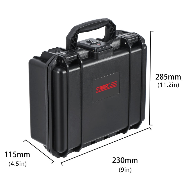 For DJI Osmo Pocket 3 STARTRC TSA Combination Lock Waterproof EVA ABS Dual-layer Suitcase Storage Box  - Black