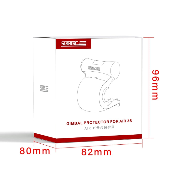 For DJI Air 3S STARTRC Lens Protective Cover Gimbal Cover  - Transparent Black
