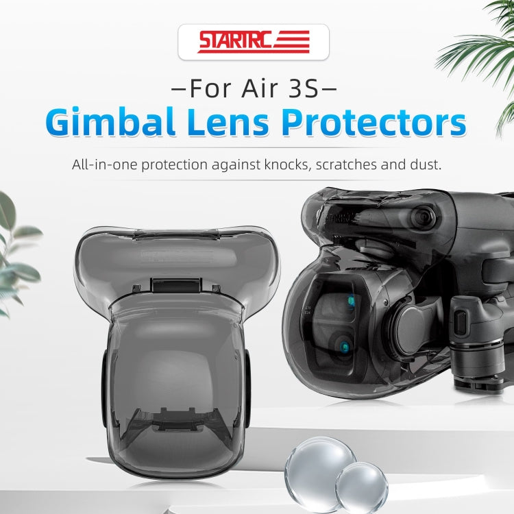 For DJI Air 3S STARTRC Lens Protective Cover Gimbal Cover  - Transparent Black