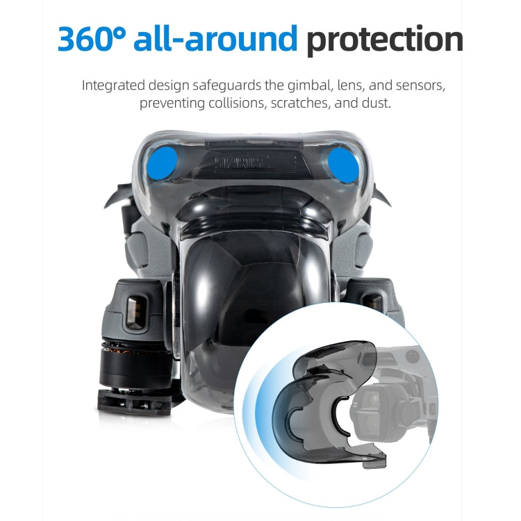 For DJI Air 3S STARTRC Lens Protective Cover Gimbal Cover  - Transparent Black