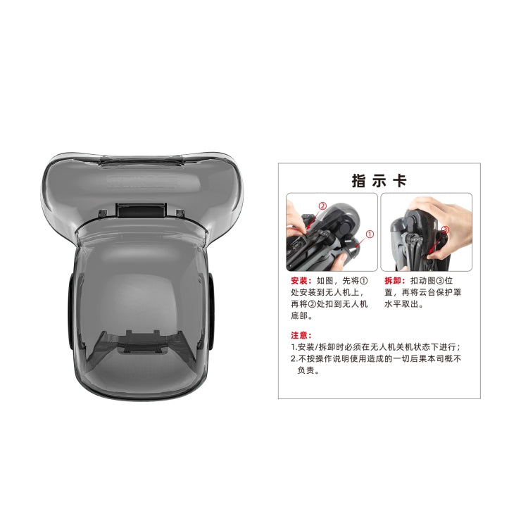 For DJI Air 3S STARTRC Lens Protective Cover Gimbal Cover  - Transparent Black