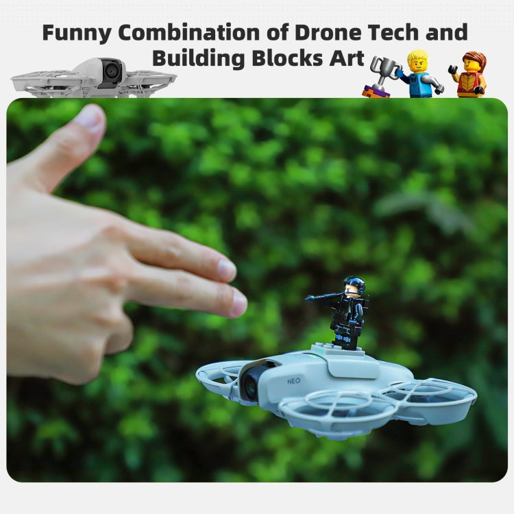 For DJI Neo Sunnylife Building Blocks Adapter Funny Building Bricks Toy Expansion Accessories  - Grey