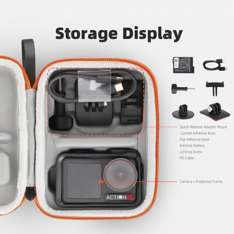 For DJI Osmo Action 5 Pro / 4 / 3 Sunnylife Portable Carrying Case Mini Standard Combo Bag