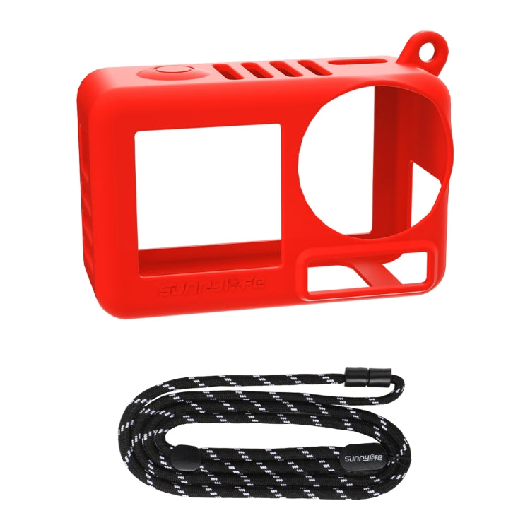 For DJI Osmo Action 5 Pro Sunnylife Silicone Protective Case Scratch-proof Camera Cover with Lanyard