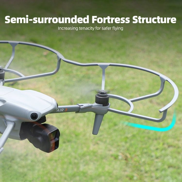 For DJI Air 3S / 3 Sunnylife Propellers Guard Protector Integrated Shielding Rings Quick Release Anti-Collision Props Safe Ring  - Grey