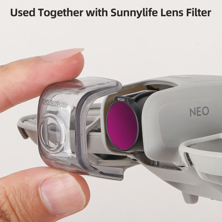 For DJI Neo Sunnylife Integrated Gimbal Protector Camera Lens Cover  - Clear Grey