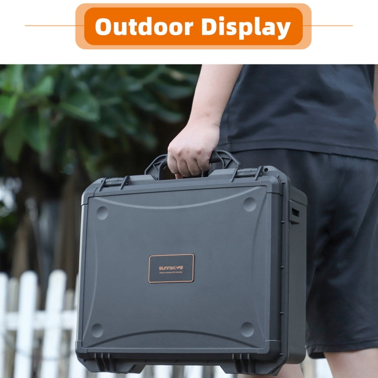For DJI Air 3S / 3 Sunnylife Safety Carrying Case Large Capacity Waterproof Shock-proof Hard Travel Case  - Black