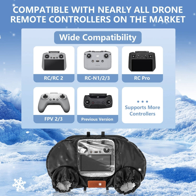 STARTRC Universal Drone Remote Control Winter Warm Gloves  - Black