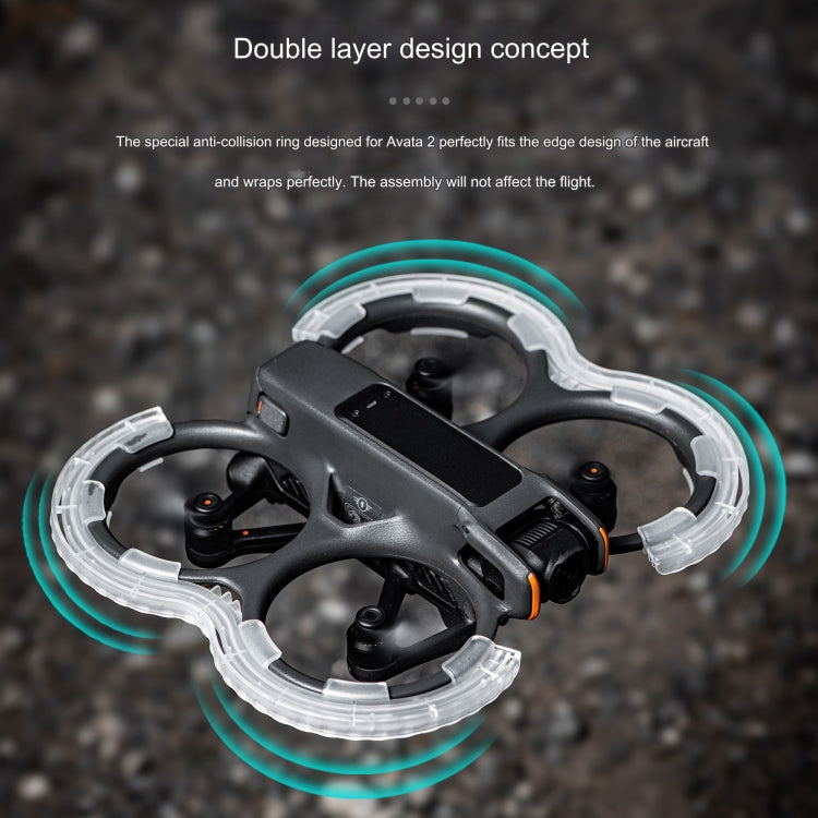 For DJI Avata 2 STARTRC Central Control TPU Protective Guard Anti-collision Ring Cover  - Transparent