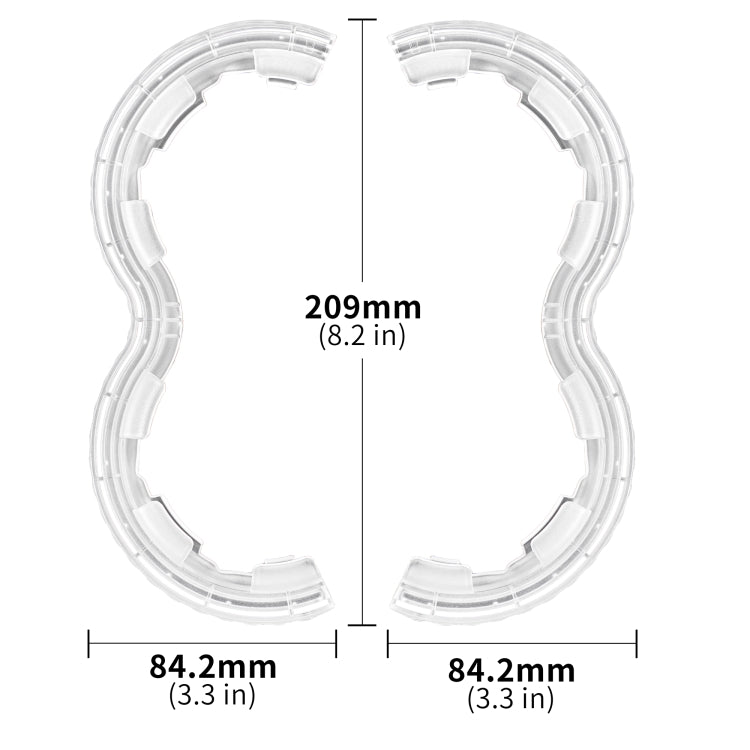 For DJI Avata 2 STARTRC Central Control TPU Protective Guard Anti-collision Ring Cover  - Transparent