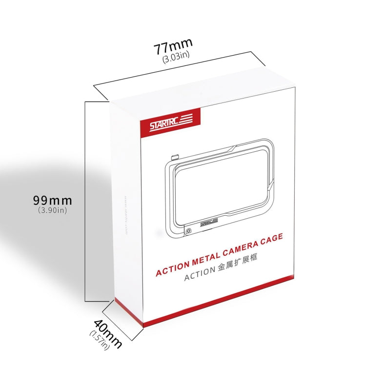 For DJI Osmo Action 5 Pro STARTRC Metal Cage Expansion Adapter Frame with Cold Shoe  - Grey