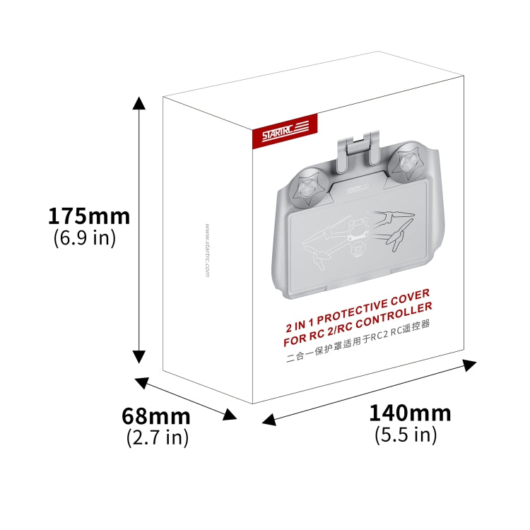 For DJI RC / RC 2 STARTRC Remote Control Sunshade Protection Cover  - Grey