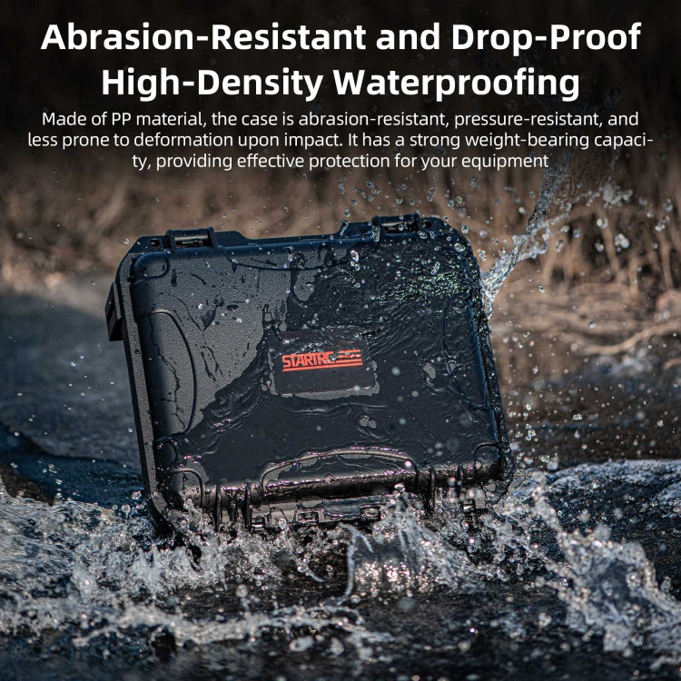 For DJI Osmo Action 5 Pro STARTRC Waterproof EVA ABS Dual-layer Suitcase Storage Box  - Black