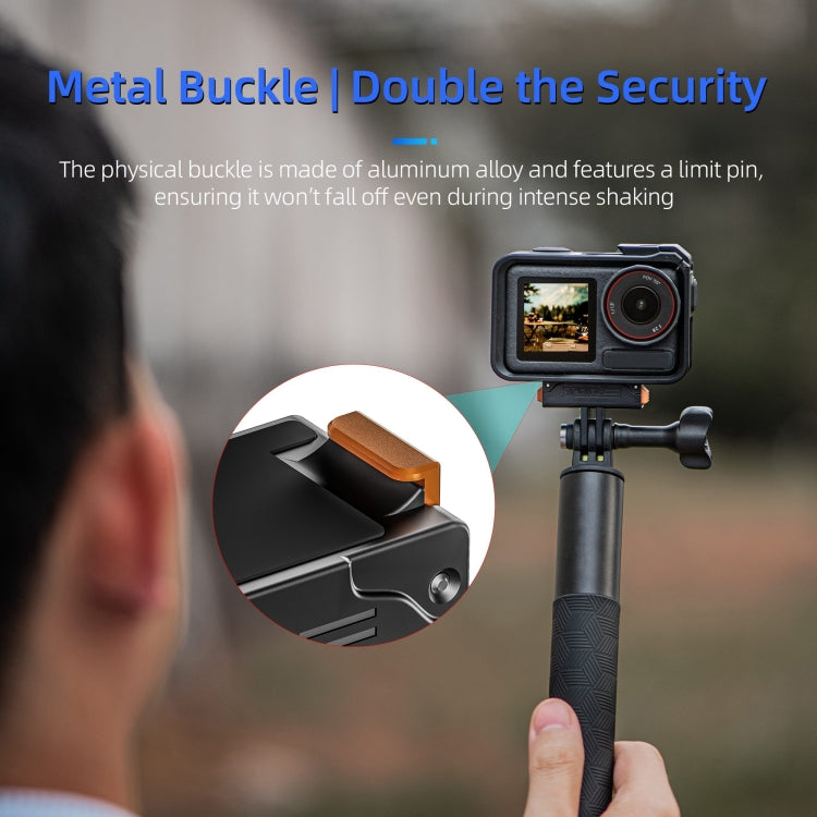 For DJI Osmo Action 5 Pro / 4 / 3 STARTRC Plastic Quick Adapter Magnetic Extension Bracket  - Black